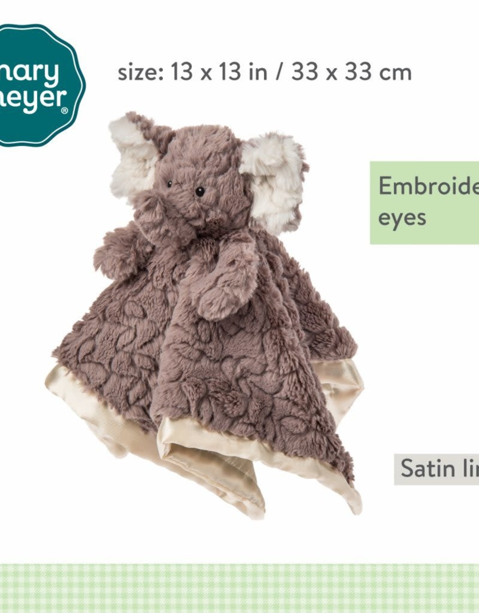 Mary Meyer Putty Nursery Elephant Character Blanket – 13×13″