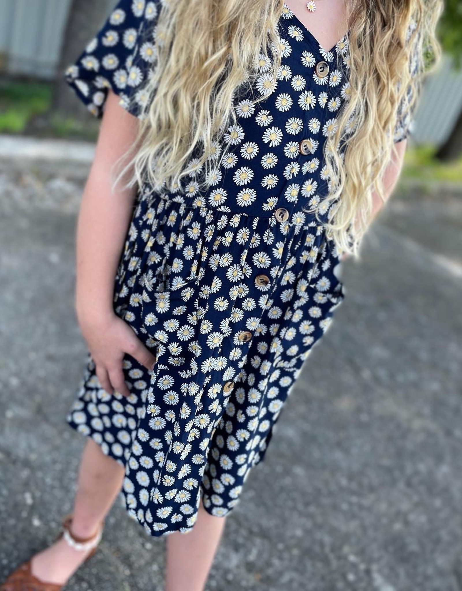 Hayden Daisy Dress in Navy