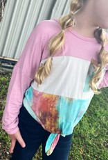 Ady Color Block Top in Pink