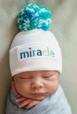 iLYBEAN Miracle Boy Mixed Blues Pom Pom Beanie