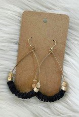 Teardrop Earring in Black