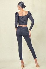 KanCan Mid Rise Super Skinny Jeans in Black