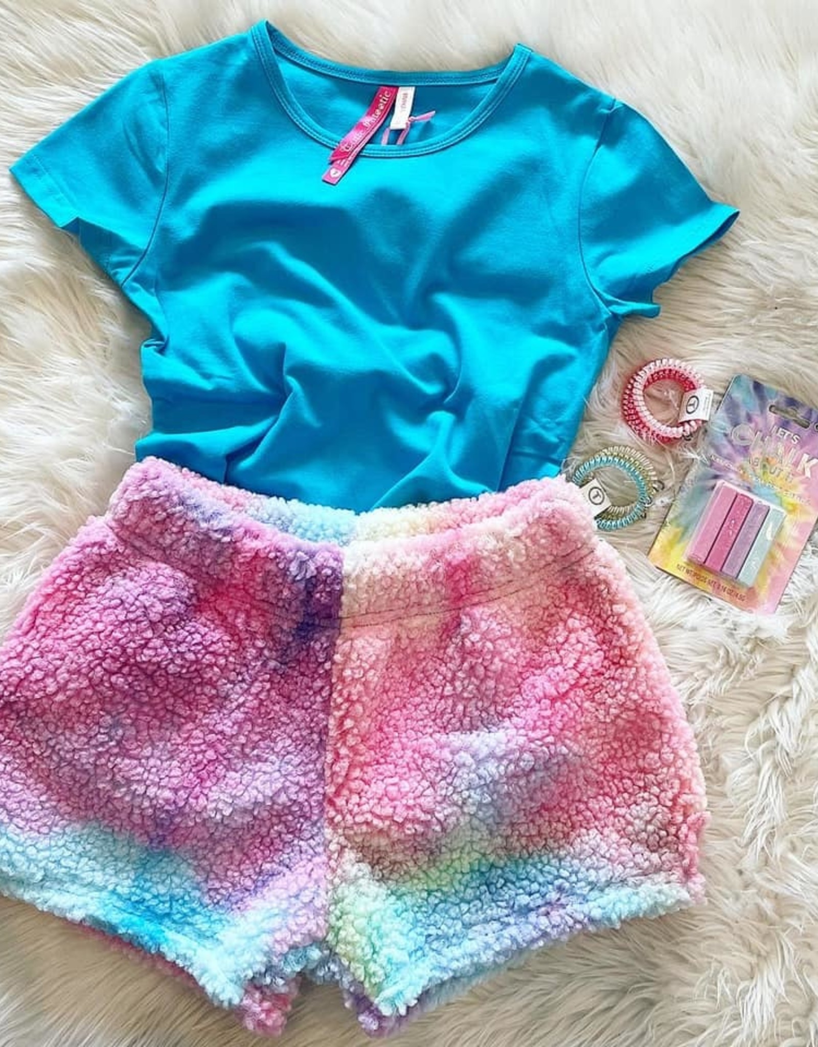 Iscream Rainbow Sherpa Shorts