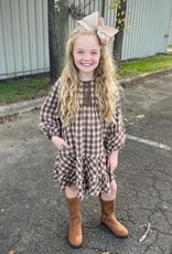 Hayden Kylie Dress in Brown Gingham