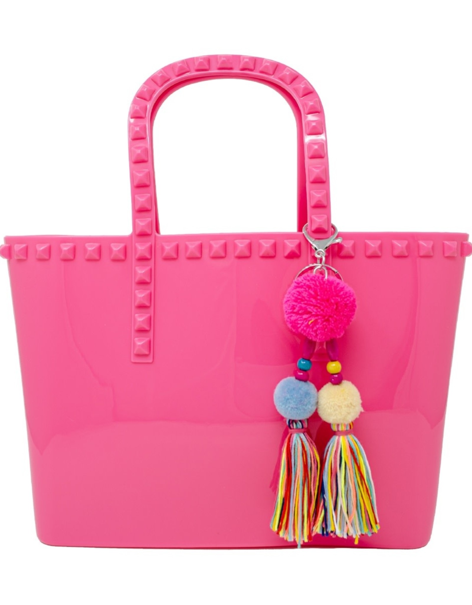 Zomi Gems Jumbo Jelly Tote Bag in Hot Pink