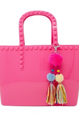 Zomi Gems Jumbo Jelly Tote Bag in Hot Pink