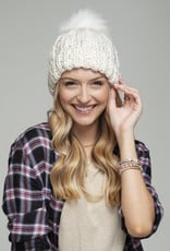 Soft Cable Knit Beanie in Ivory