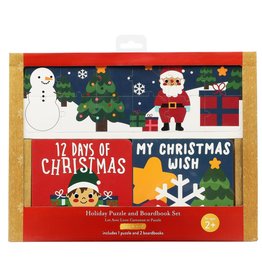 Christmas Board Books & Holiday Puzzle Set