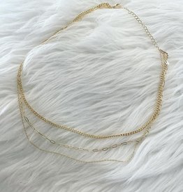 3 Layered Multi Chain Necklace