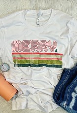 Merry Christmas Tee in White
