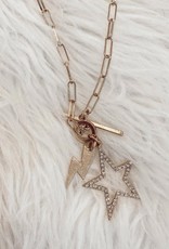 Star Lightning Bolt Chain Necklace