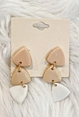Clay Triangle Earring in Blush