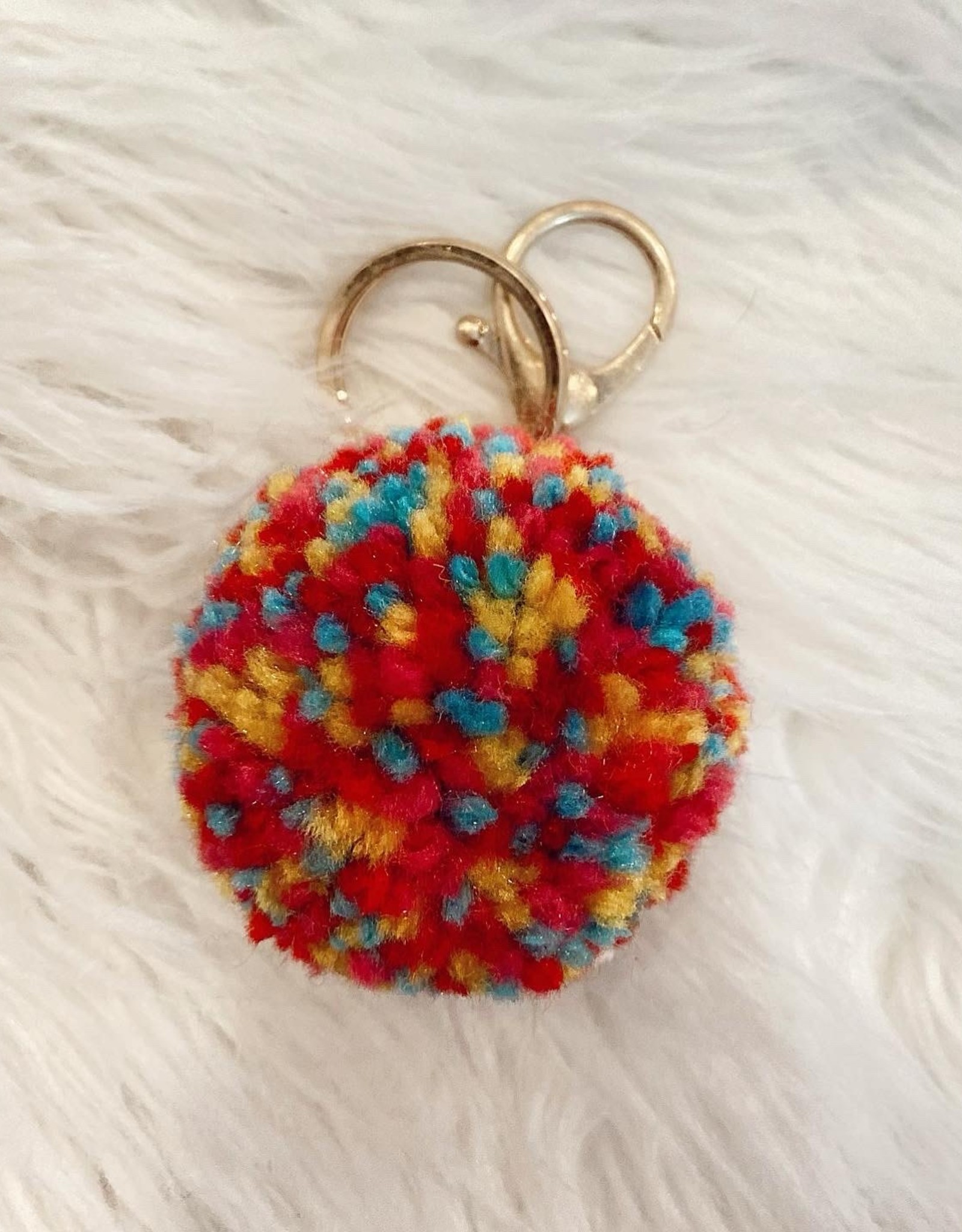 pompom keychain