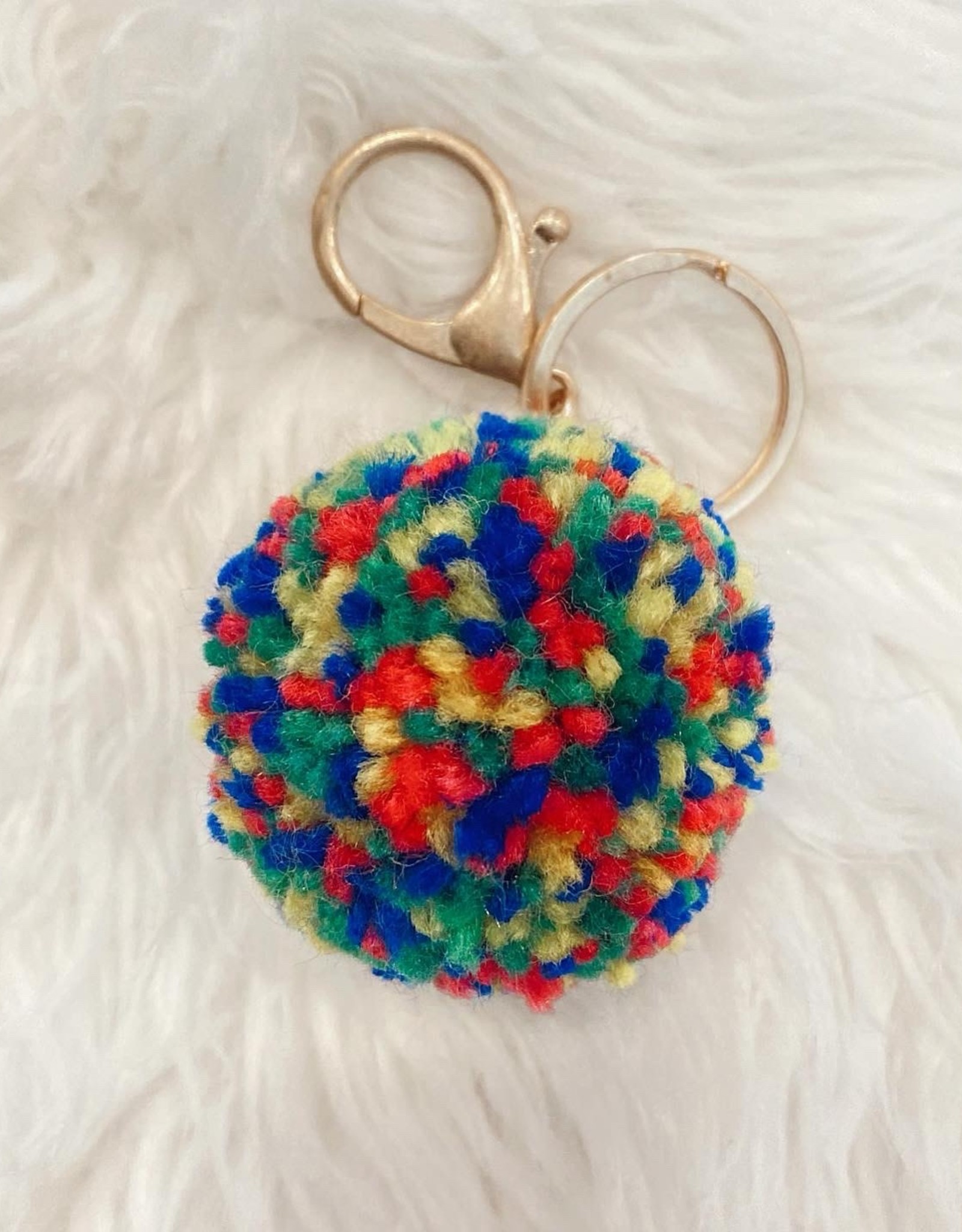 pompom keychain