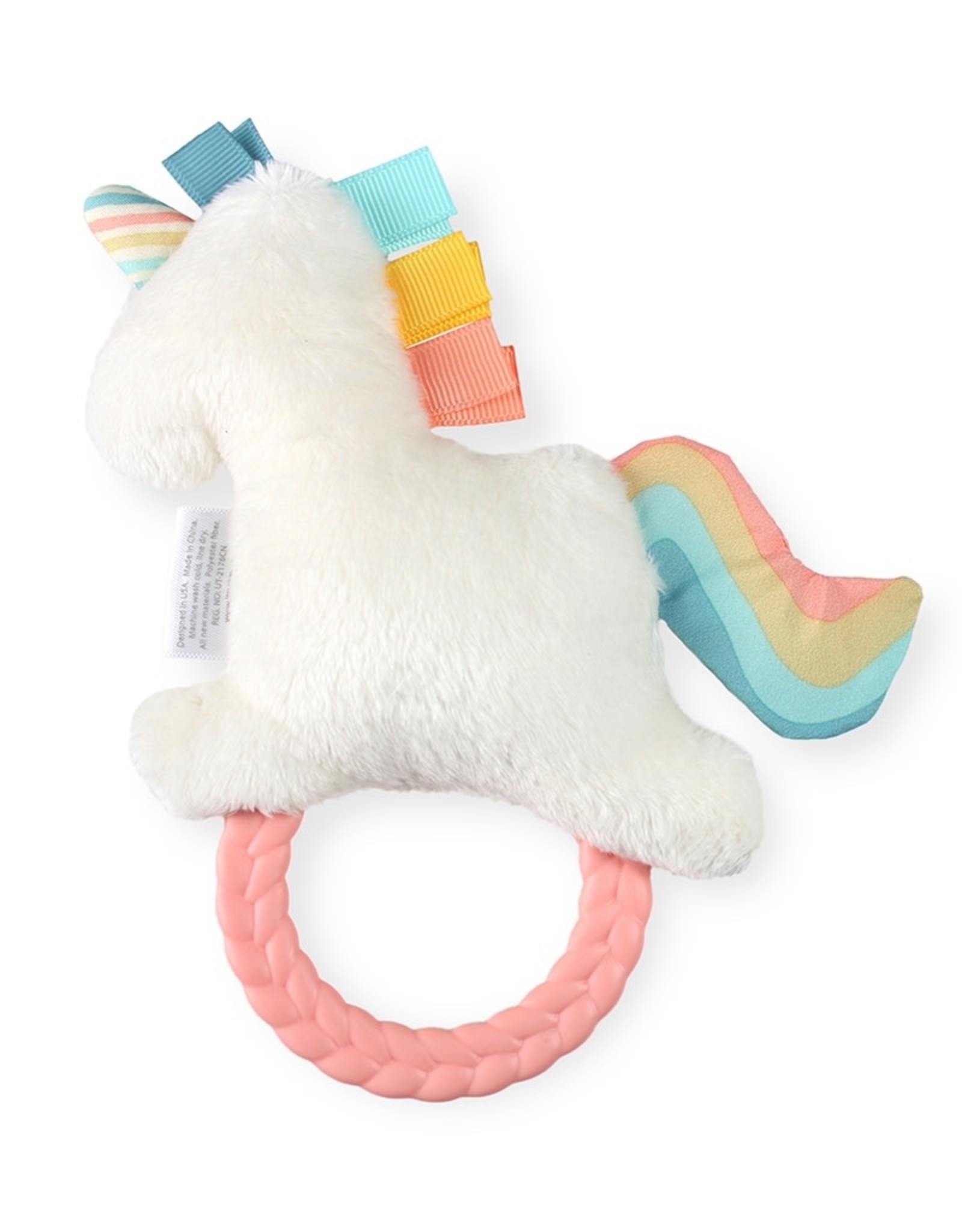 Itzy Ritzy Ritzy Rattle Pal™ Plush Rattle Pal with Teether - Unicorn