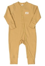 UpBaby Long Sleeve Ribbed Romper in Mustard