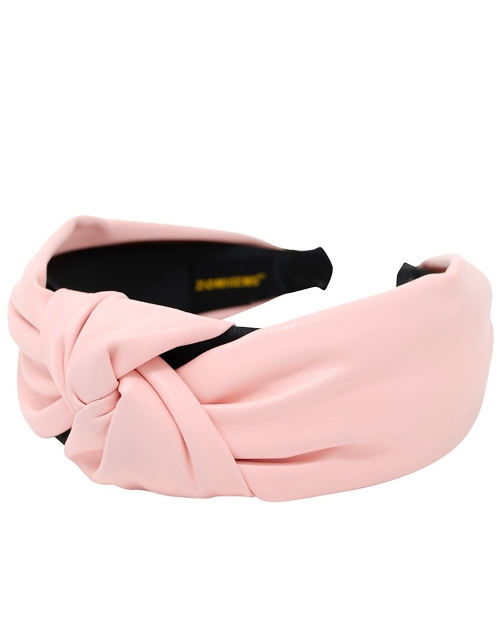 Zomi Gems Leather Knotted Hairband - Pink
