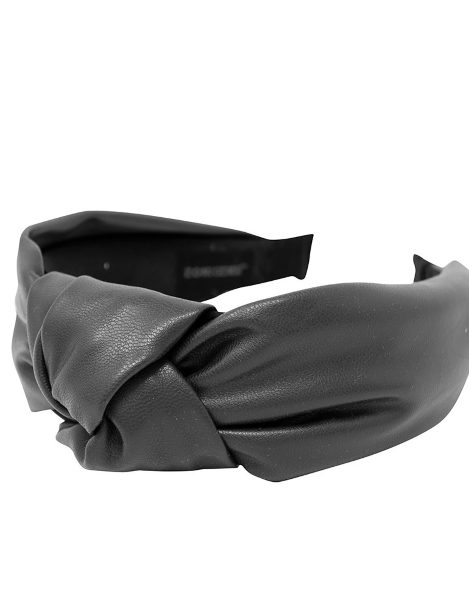 Zomi Gems Leather Knotted Hairband - Black