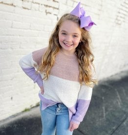 Hayden Jenny ColorBlock Sweater in Lavender