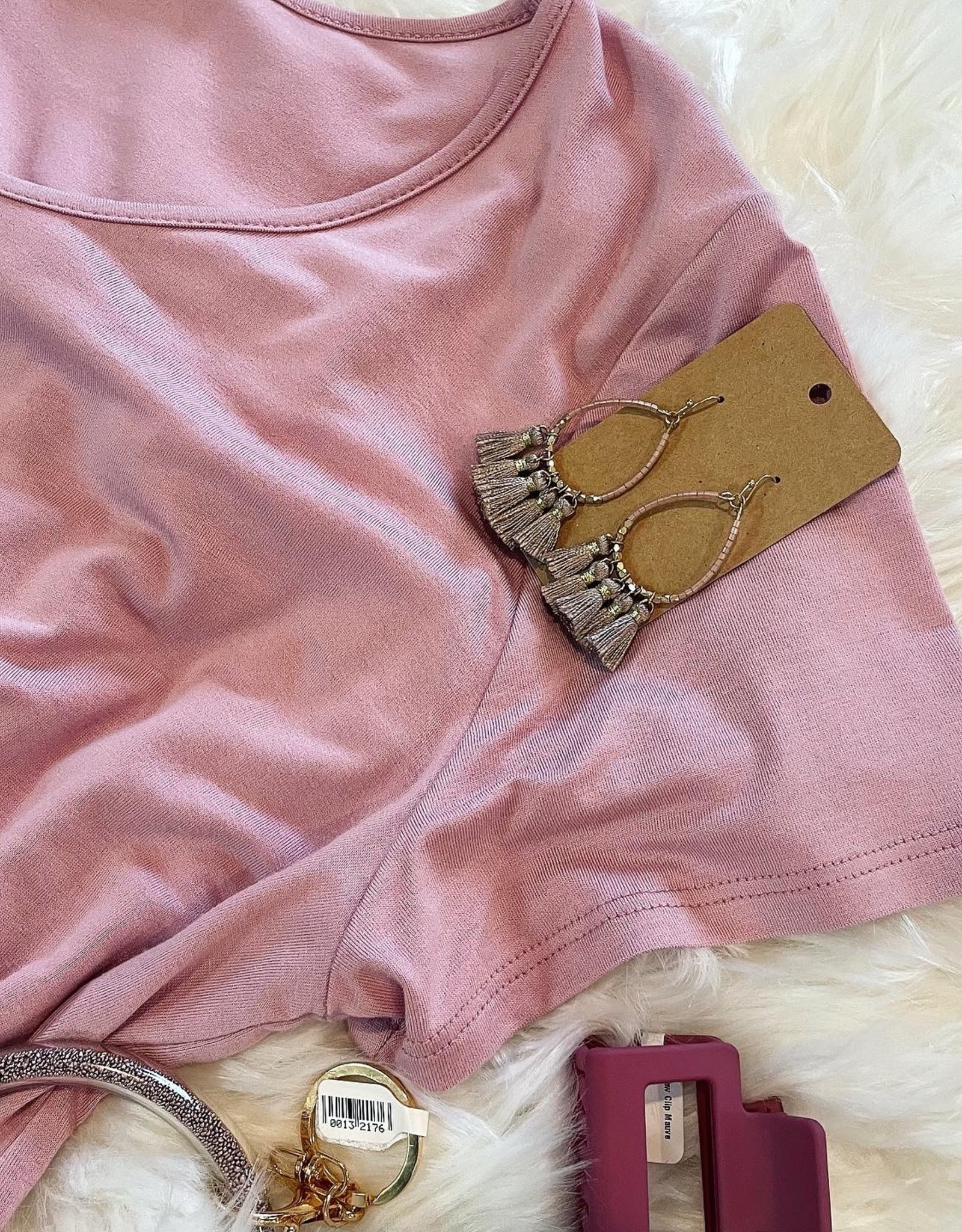 Brandy BabyDoll Knit Top in Dusty Pink