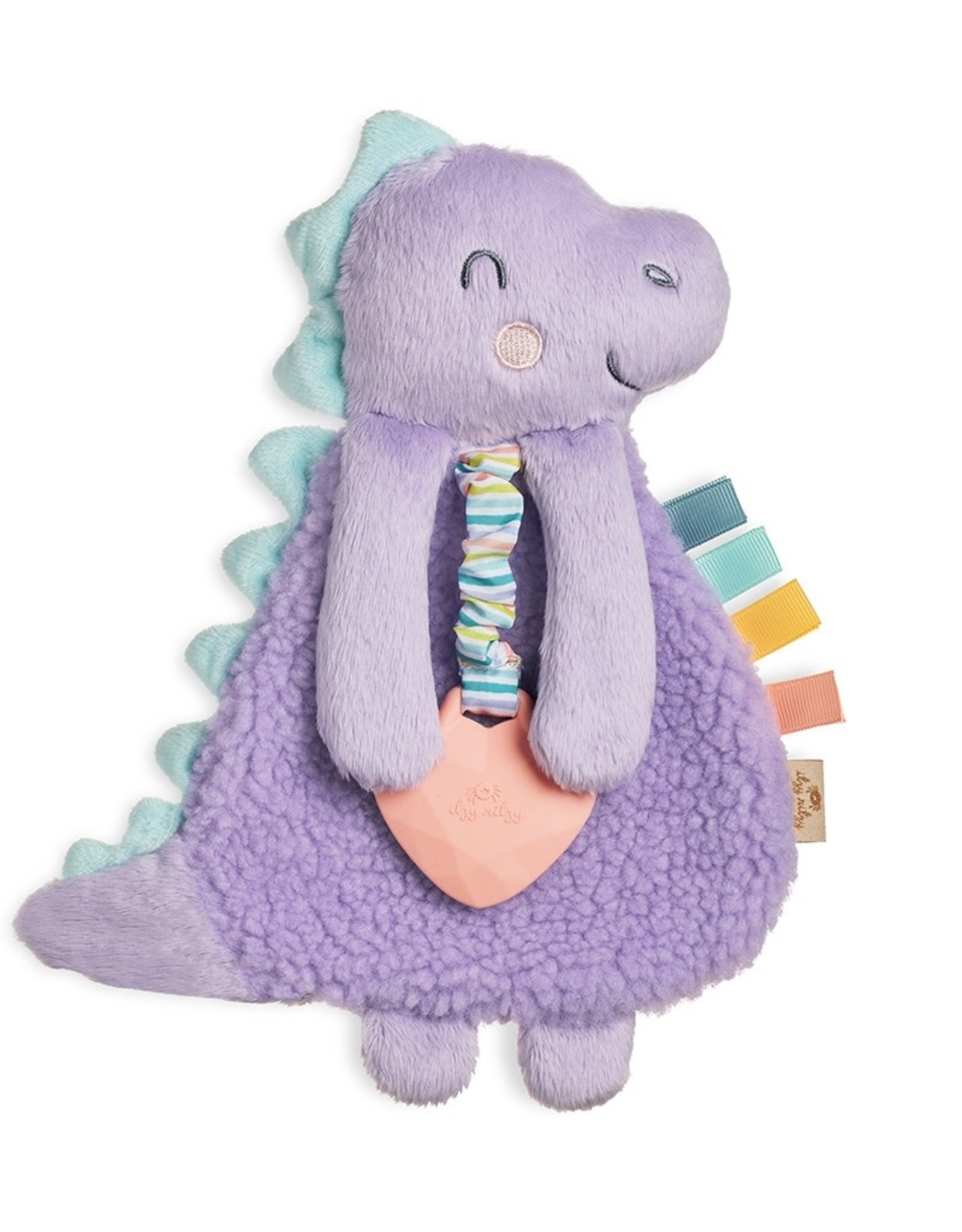 Itzy Ritzy NEW Itzy Lovey™ Purple Dino Plush with Silicone Teether Toy