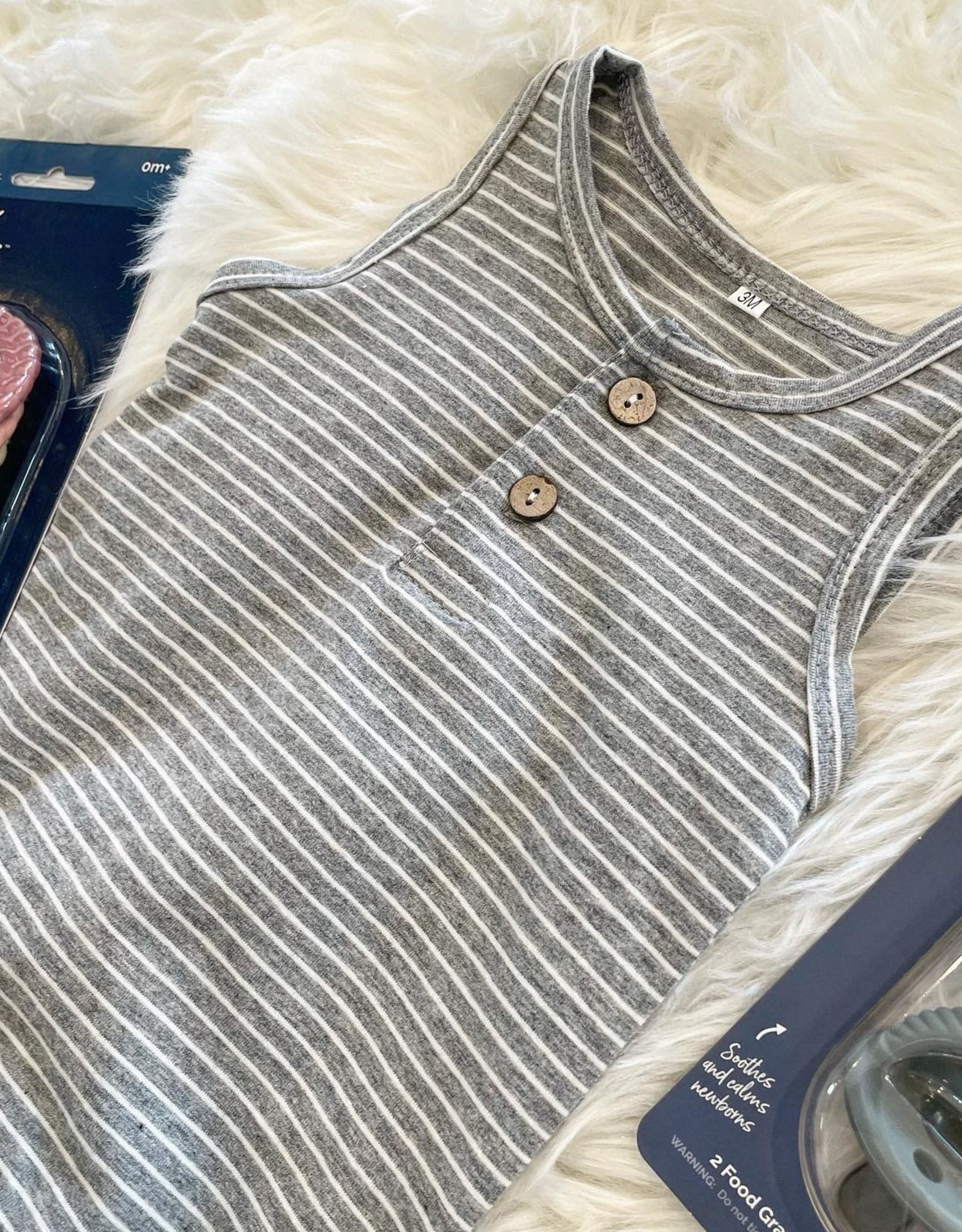 Honeydew Grayson Romper in Grey