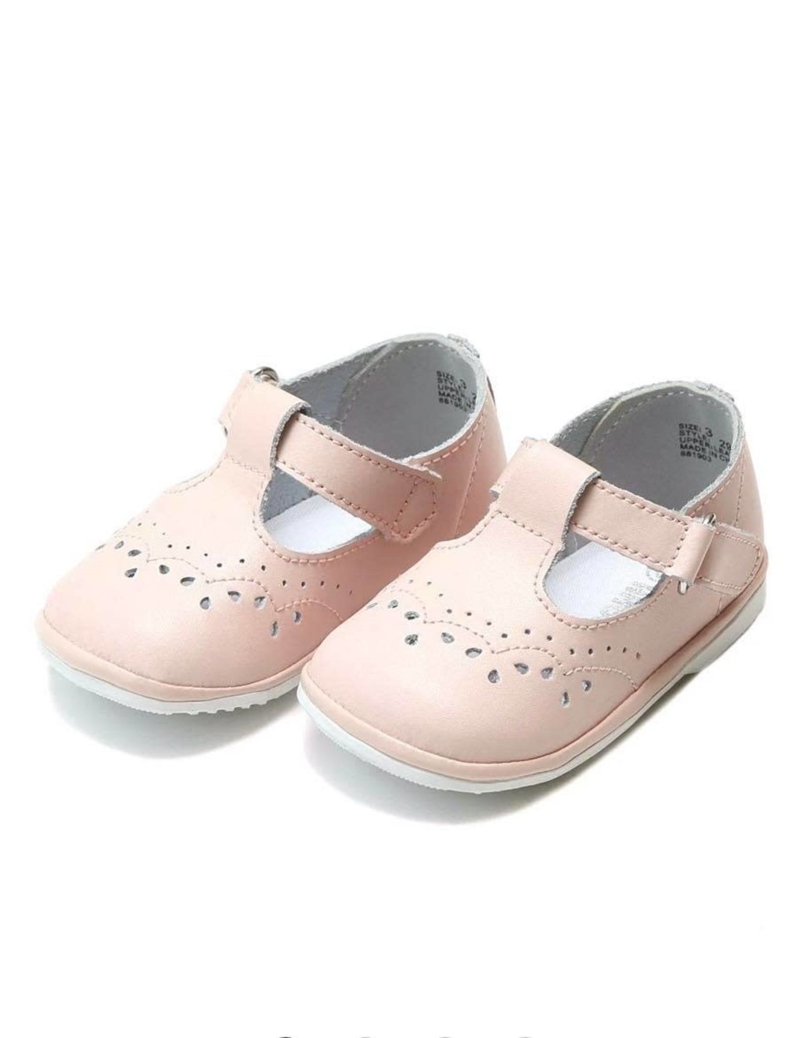 L'AMOUR Birdie T- Strap Stitched Mary Jane in Pink