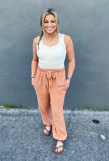 Listicle Sophia Button Tank in White