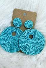 Round Sead Bead Earring in Turquoise