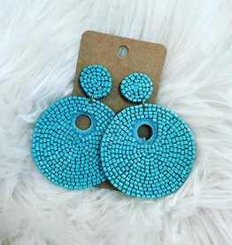 Round Sead Bead Earring in Turquoise