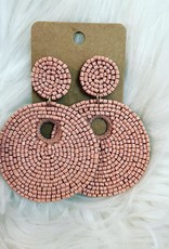 Round Sead Bead Earring in Pink