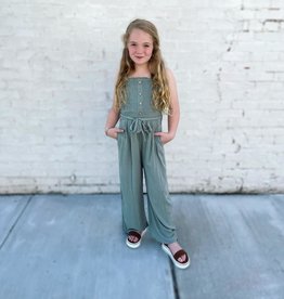 Hayden Alex Smock Jumpsuit in Sage