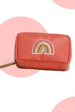 Jadelynn Brooke Rainbow Mauve Cosmetic/Tech Bag