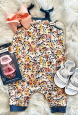 RuffleButts Summer Blooms Full Length Romper