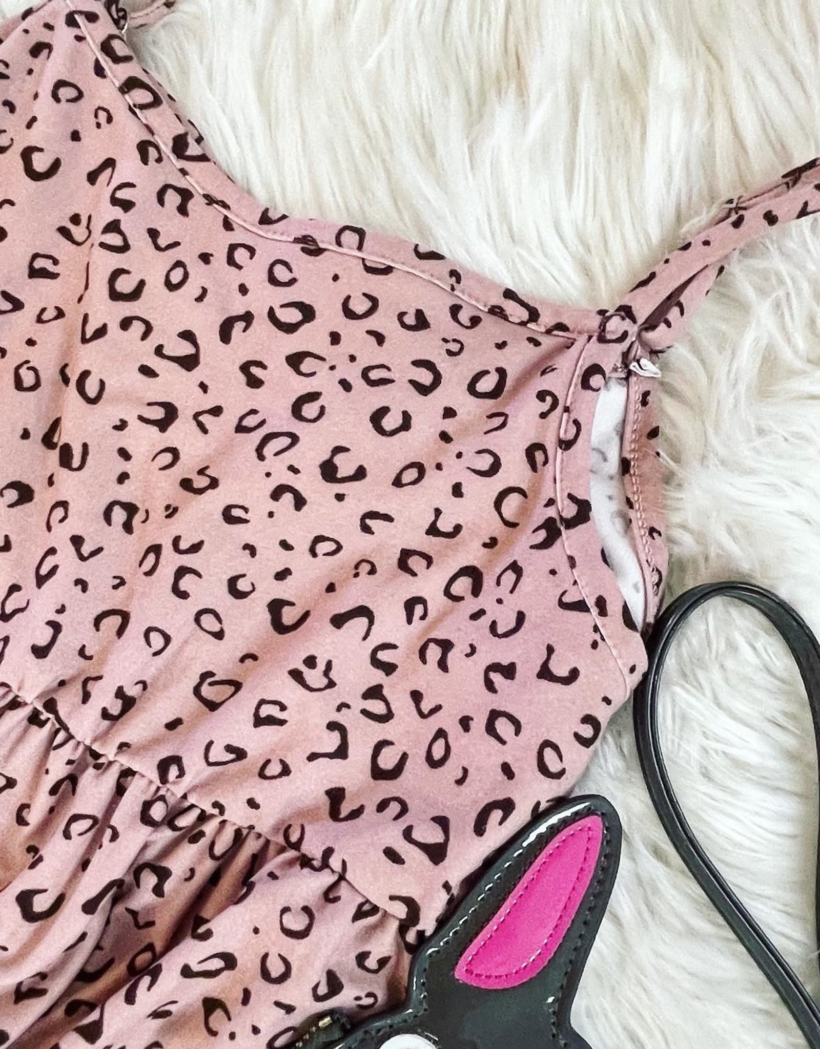 Molly Animal Print Dress in Pink