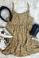 Molly Animal Print Dress in Latte