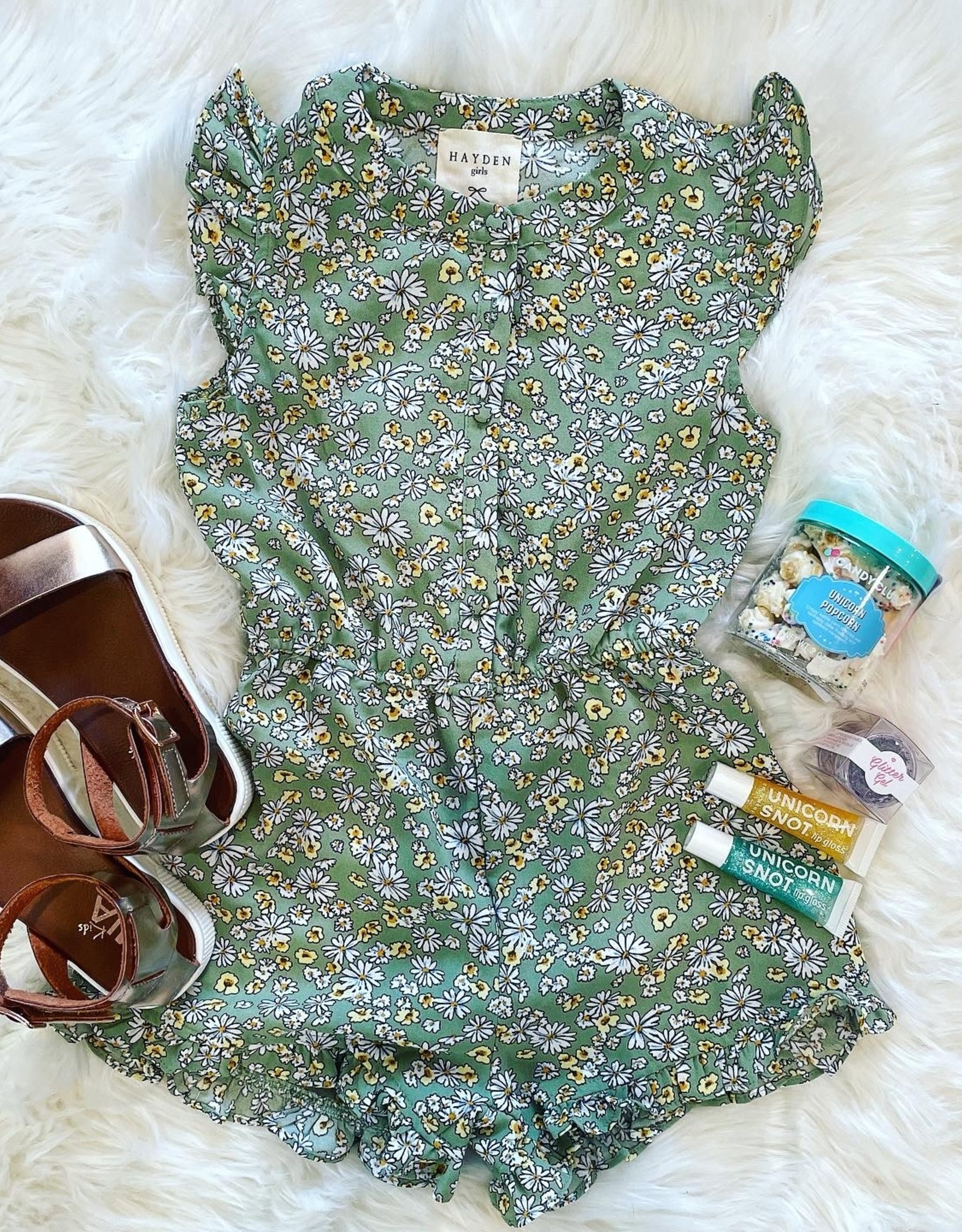 Hayden Brandy Romper in Floral Sage