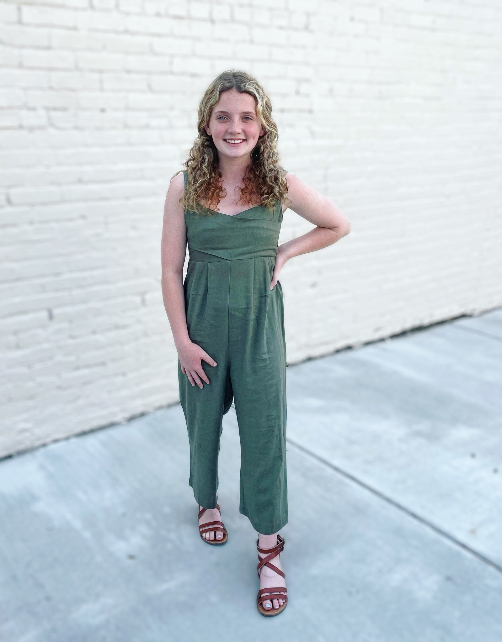 Mayoral Chloe Jumpsuit in Sage