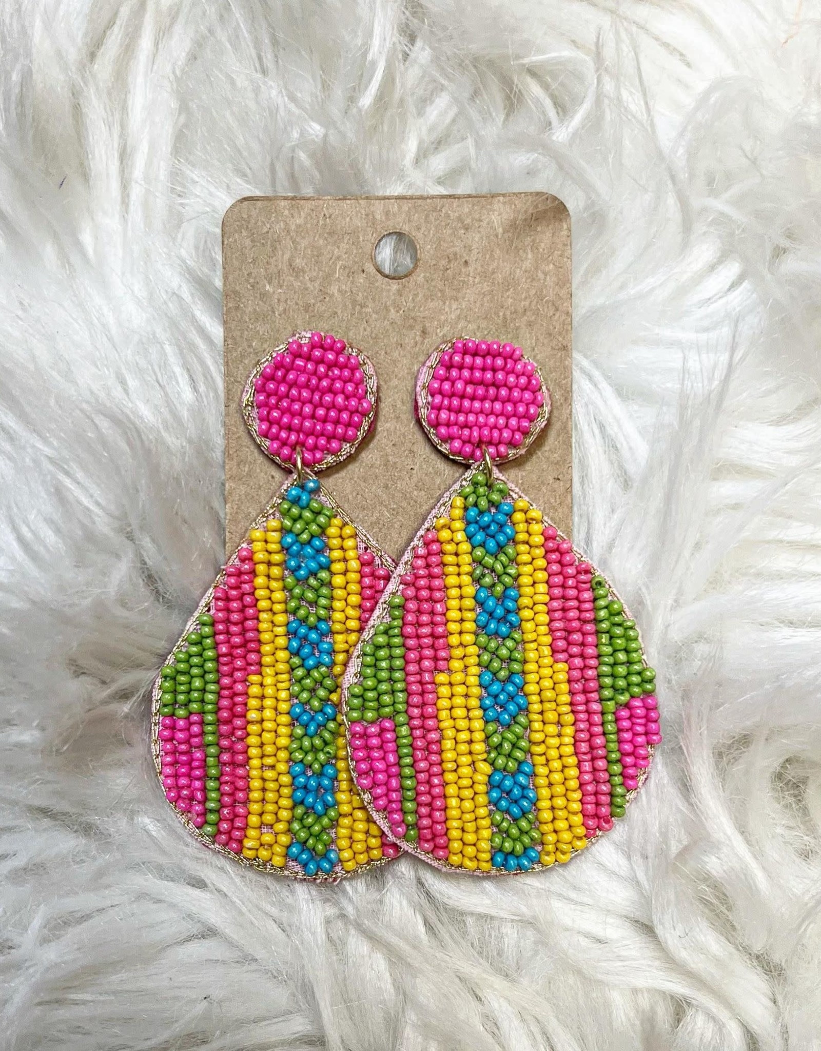 Teardrop Earring in Pink