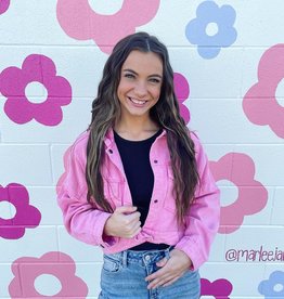 GeeGee Aubrey Denim Jacket in Hot Pink