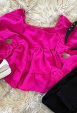 Oddi Laney Top in Hot Pink