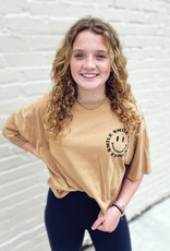 Smile Boxy Tee in Mustard