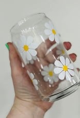 Retro Daisy Can Glass Cup