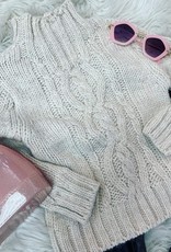 Mayoral Rachel Cable Knit Sweater in Cream