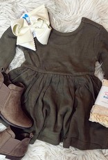 RuffleButts Juniper 3/4 Sleeve Knit Twirl Dress