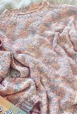 Hayden Kasey Popcorn Sweater in Pink Confetti