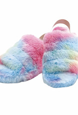 Iscream Rainbow Furry Slippers