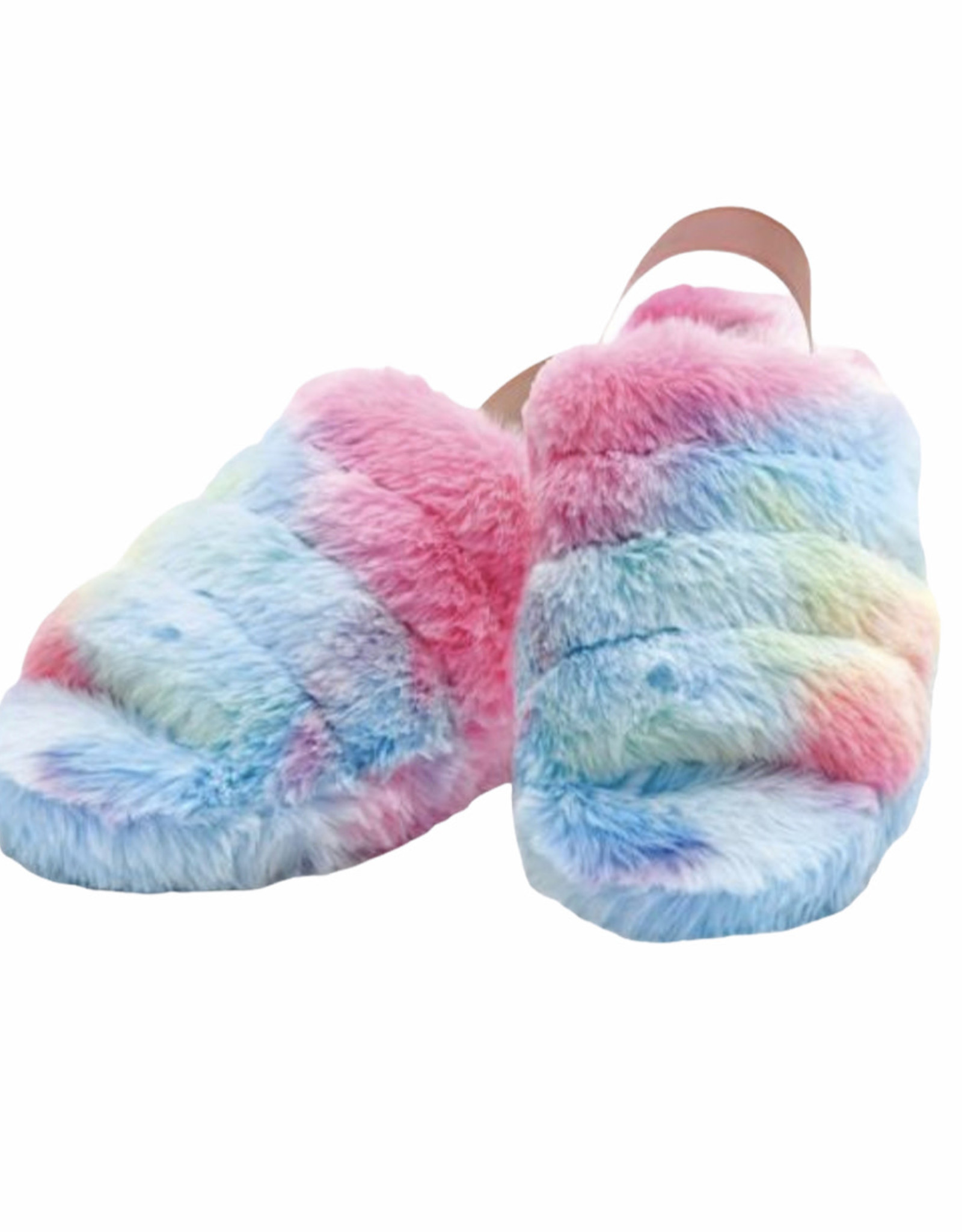 Iscream Rainbow Furry Slippers