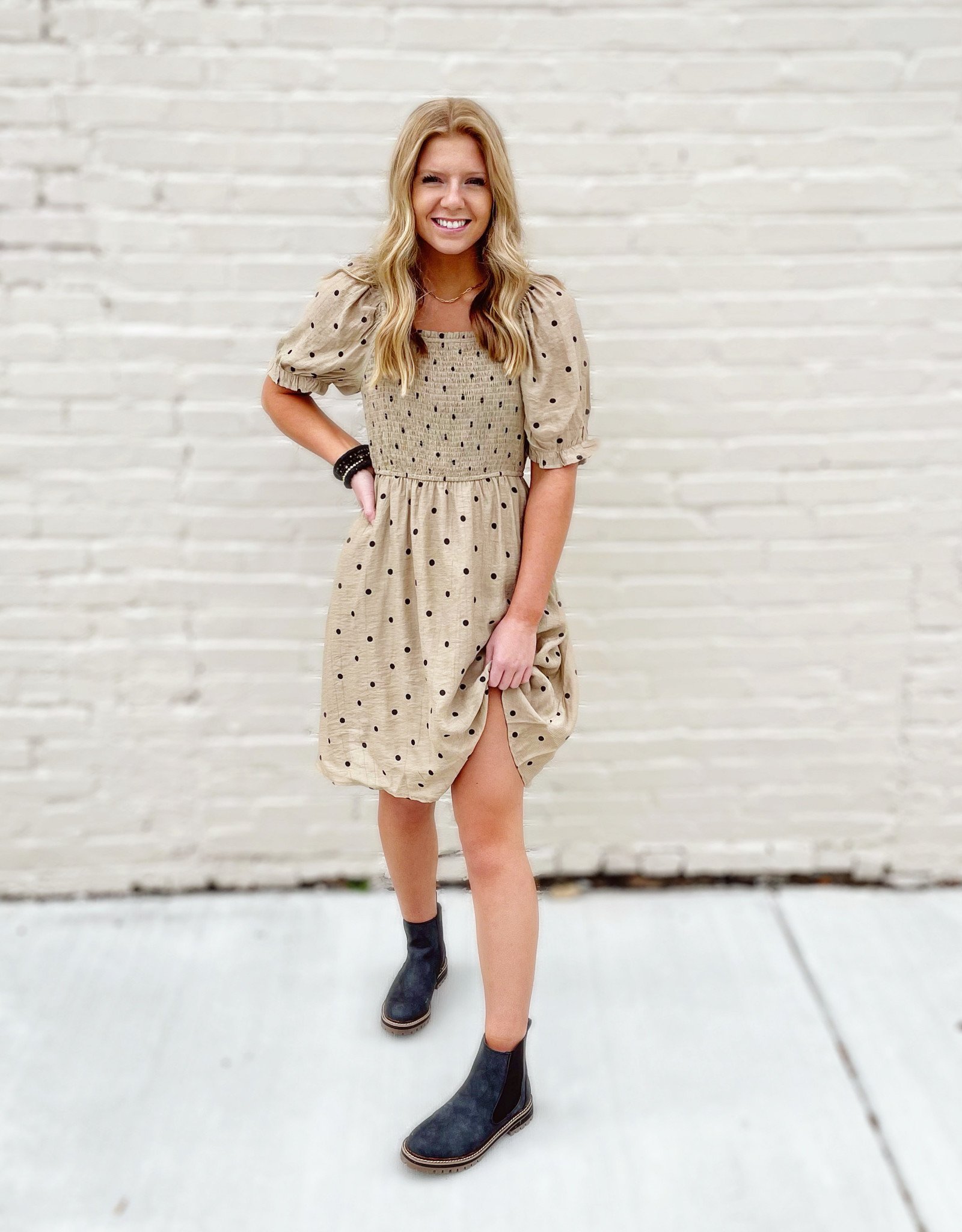 Hayden Marissa Dress In Taupe