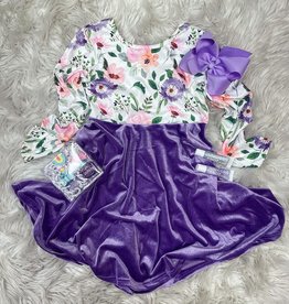 Honeydew Hannah Dress in Purple Floral